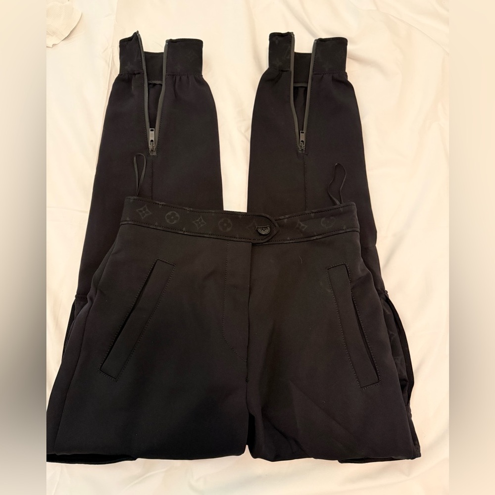 Louis Vuitton Black Insulated Ski Jogger Pants with Monogram Waistband